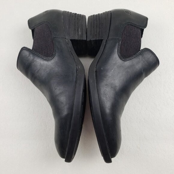 Born Dallia Leather Ankle Boot Womens 9 Black Chelsea Slip On Moto Bootie - Picture 7 of 14
